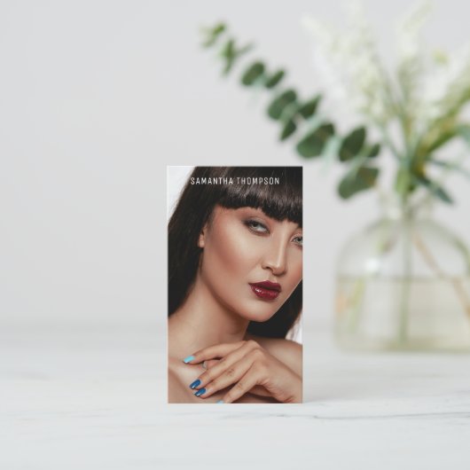 Minimalistischer moderner Beruflicher QR-Code Visitenkarte (Stehend Vorderseite)