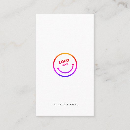 Minimalistischer moderner Beruflicher QR-Code Visitenkarte (Vorderseite)