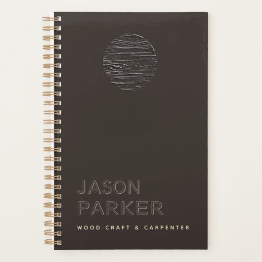 Minimalistischer, moderner beruflicher Tischlercod Planer (Vorderseite)