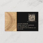 Minimalistischer, moderner beruflicher Tischlercod Visitenkarte (Rückseite)