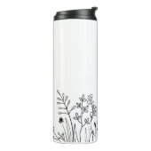 Minimalistischer moderner botanischer Thermaltumbl Thermosbecher (Nach links gedreht)