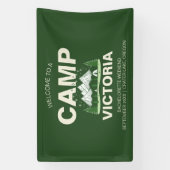 Minimalistischer moderner Camp-Junggeselinnen-Absc Banner (Vertikal)