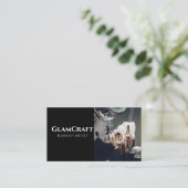 Minimalistischer moderner Chic Bold Black QR Code  Visitenkarte (Stehend Vorderseite)