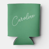 Minimalistischer, moderner Chic Calligrafy Name Gr Dosenkühler (Vorderseite)