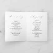 Minimalistischer moderner Chic-Script Elegante Hoc Programm (Innenseite)