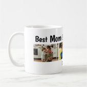 Minimalistischer moderner Collage Rosa - Beste Mut Kaffeetasse (Links)