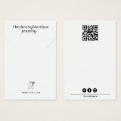 Minimalistischer moderner Design Necklace Earring (Vorne & Hinten)