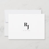 Minimalistischer moderner einfacher Hochzeitscode  RSVP Karte (Rückseite)