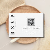 Minimalistischer moderner einfacher Hochzeitscode  RSVP Karte