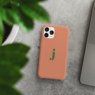 Minimalistischer moderner einfacher Monogramm-Pfir Case-Mate iPhone Hülle