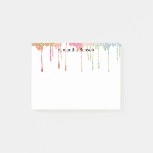 Minimalistischer moderner einfacher Name Post-it Klebezettel (Vorderseite)