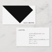 Minimalistischer moderner, eleganter Anwalt Visitenkarte (Vorne/Hinten)