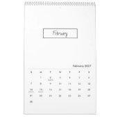 Minimalistischer moderner eleganter Kalender 2026 (Feb 2027)