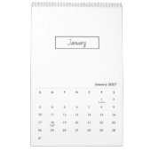 Minimalistischer moderner eleganter Kalender 2026 (Jan 2027)