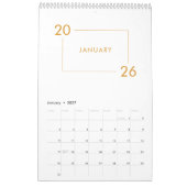 Minimalistischer moderner eleganter Kalender 2026 (Jan 2027)
