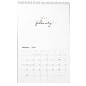 Minimalistischer moderner eleganter Kalender 2026 (Feb 2027)
