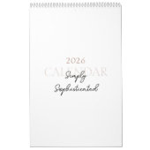 Minimalistischer moderner eleganter Kalender 2026 (Titelbild)