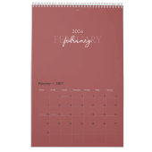 Minimalistischer moderner eleganter Kalender 2026 (Feb 2027)