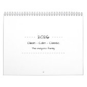 Minimalistischer moderner eleganter Kalender 2026 (Titelbild)