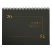 Minimalistischer moderner eleganter Kalender 2026 (Titelbild)