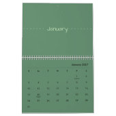 Minimalistischer moderner eleganter Kalender 2026 (Jan 2027)