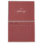 Minimalistischer moderner eleganter Kalender 2026 (Feb 2027)