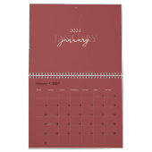 Minimalistischer moderner eleganter Kalender 2026 (Jan 2027)