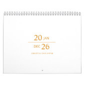 Minimalistischer moderner eleganter Kalender 2026 (Titelbild)