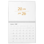 Minimalistischer moderner eleganter Kalender 2026 (Jan 2027)