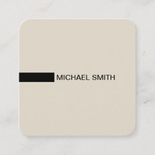 Minimalistischer moderner eleganter Knochen u. Quadratische Visitenkarte