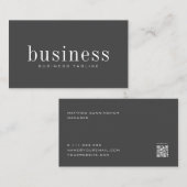 Minimalistischer moderner, eleganter QR-Code Visitenkarte (Vorne/Hinten)