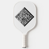 Minimalistischer moderner, fett Cooler QR-Code Pickleball Schläger (Rückseite)