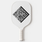 Minimalistischer moderner, fett Cooler QR-Code Pickleball Schläger (Vorderseite)