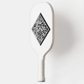 Minimalistischer moderner, fett Cooler QR-Code Pickleball Schläger (Links)