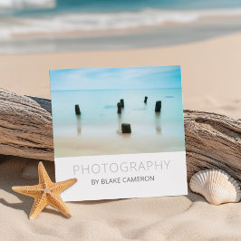Minimalistischer moderner Fotograf Quadratische Visitenkarte