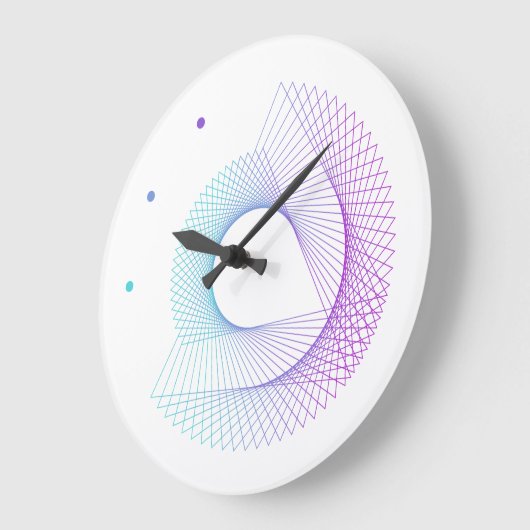 Minimalistischer moderner Geometrie-Entwurf Große Wanduhr (Winkel)