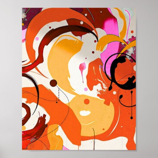 Minimalistischer moderner geometrischer Kunstposte Poster (Vorne)