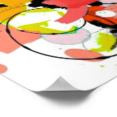 Minimalistischer moderner geometrischer Kunstposte Poster (Ecke)