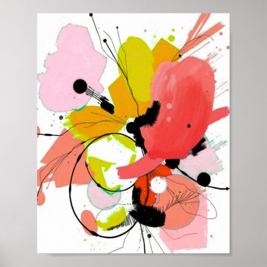 Minimalistischer moderner geometrischer Kunstposte Poster (Vorne)