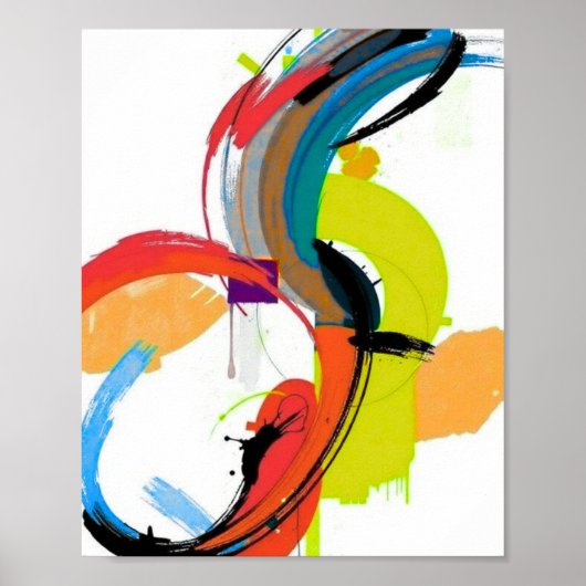 Minimalistischer moderner geometrischer Kunstposte Poster (Vorne)