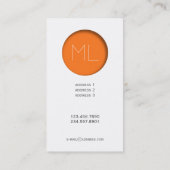 Minimalistischer, moderner Geschäftskarten-Orangen Visitenkarte (Rückseite)