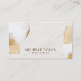Minimalistischer, moderner Goldbus aus weißem Marm Visitenkarte