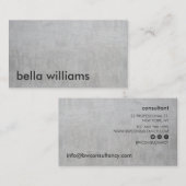 Minimalistischer, moderner Grauzement beruflich Visitenkarte (Vorne/Hinten)