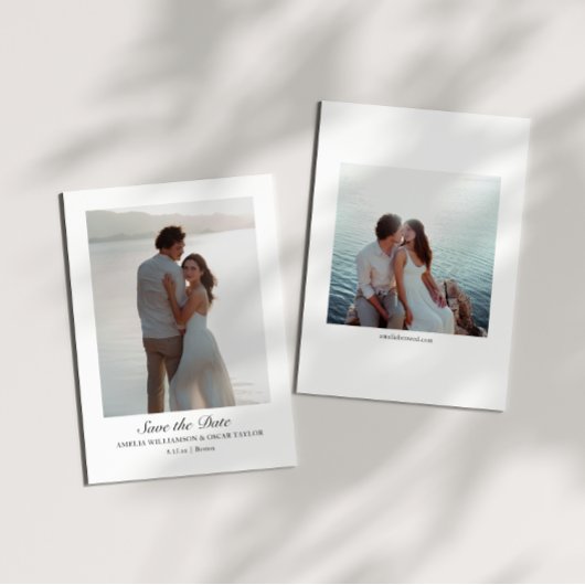 Minimalistischer moderner großer Foto-klassischer Save The Date