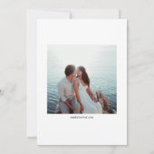 Minimalistischer moderner großer Foto-klassischer Save The Date (Rückseite)