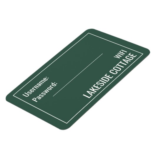 Minimalistischer, moderner Grüner Urlaub Magnet (Linke Seite)