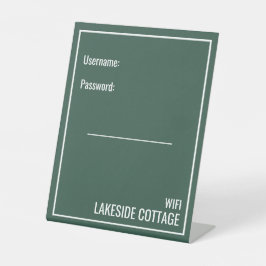 Minimalistischer, moderner Grüner Urlaub Sockelschild