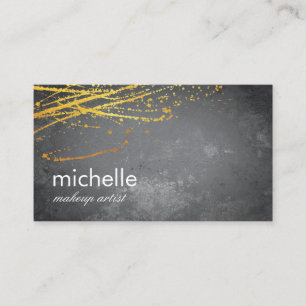 Minimalistischer moderner Grunge Gold Lux Spatter Visitenkarte
