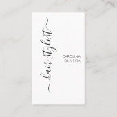 Minimalistischer moderner Haar-Stylist Visitenkarte (Vorderseite)