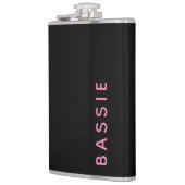 Minimalistischer moderner individuelle Name Flachmann (Links)